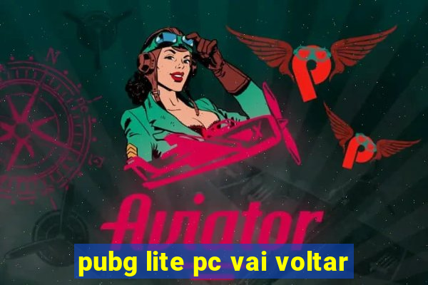 pubg lite pc vai voltar