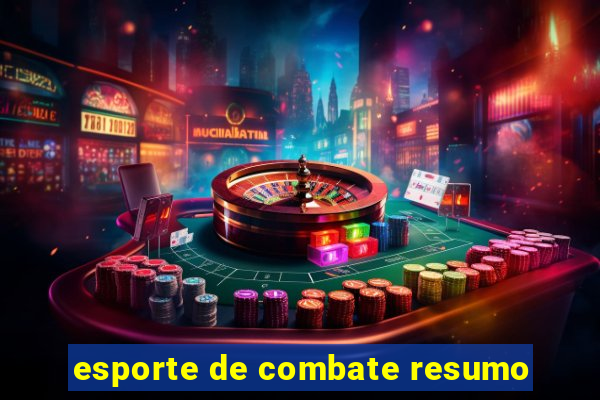 esporte de combate resumo