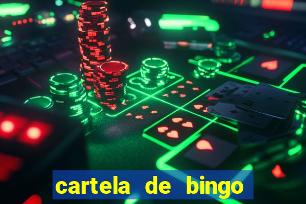 cartela de bingo pra imprimir