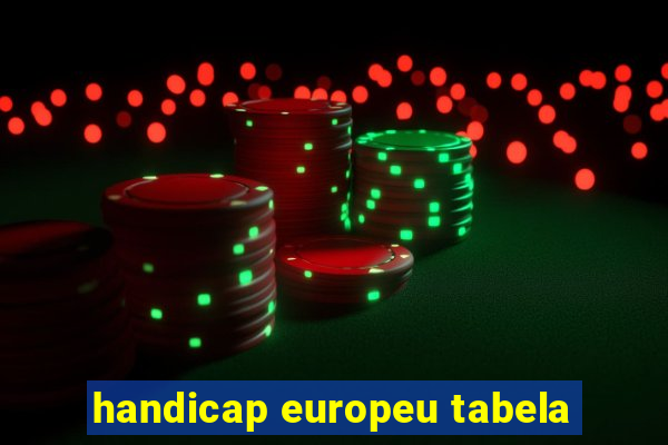 handicap europeu tabela