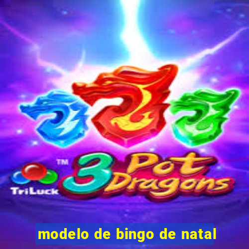 modelo de bingo de natal