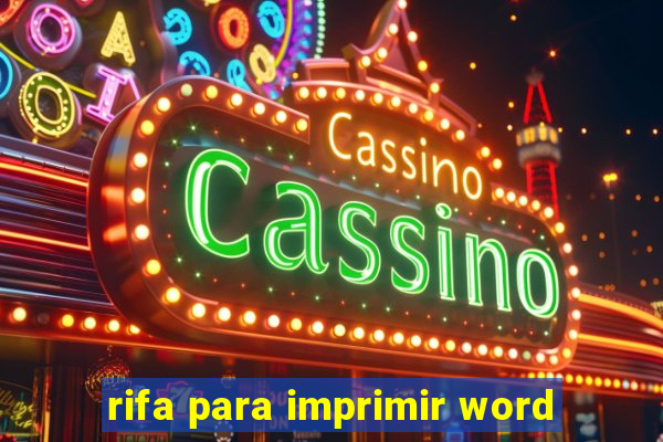 rifa para imprimir word