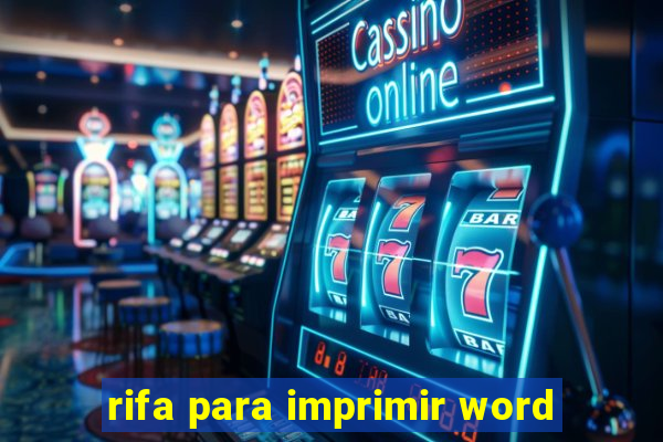 rifa para imprimir word