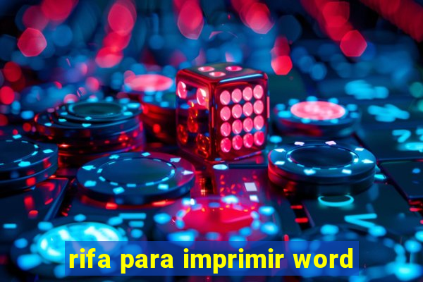 rifa para imprimir word