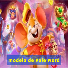 modelo de vale word