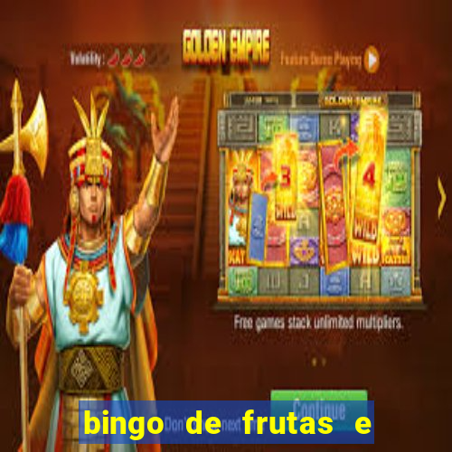 bingo de frutas e legumes para imprimir