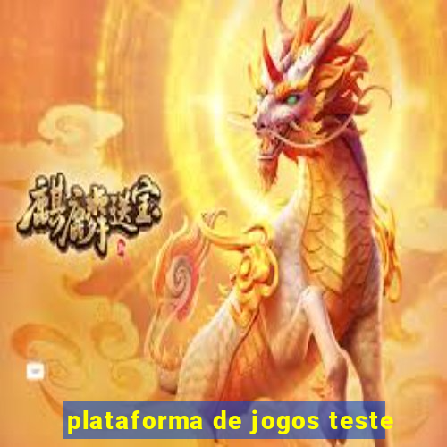 plataforma de jogos teste