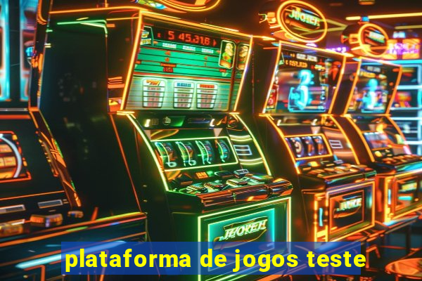 plataforma de jogos teste