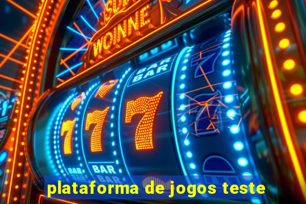 plataforma de jogos teste