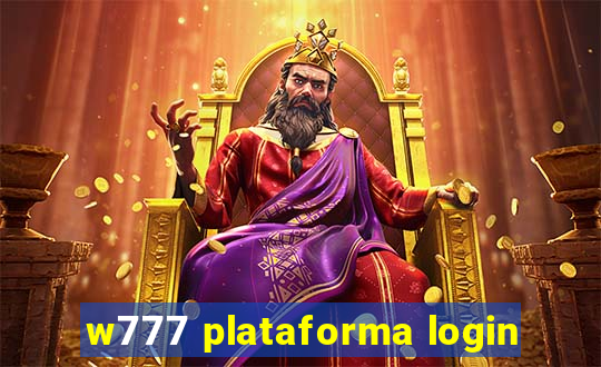 w777 plataforma login