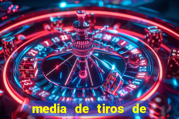 media de tiros de meta por jogo