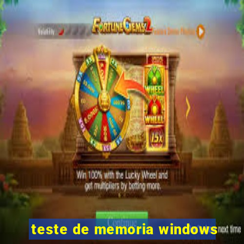 teste de memoria windows