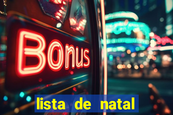 lista de natal para imprimir