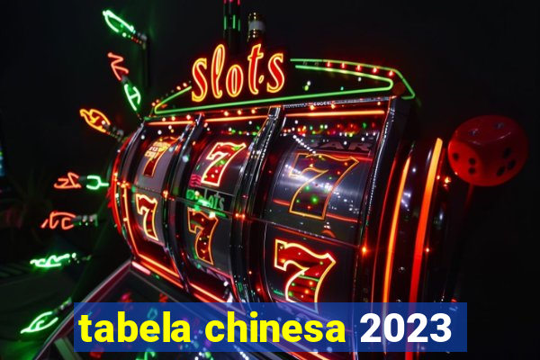 tabela chinesa 2023