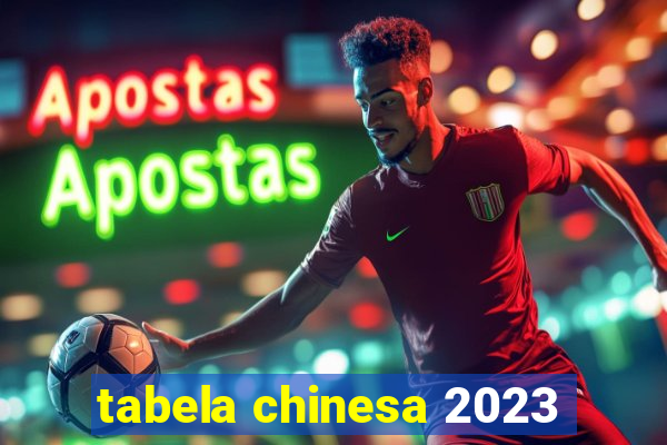 tabela chinesa 2023