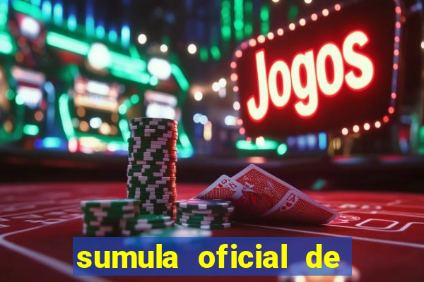 sumula oficial de futebol 7 society excel