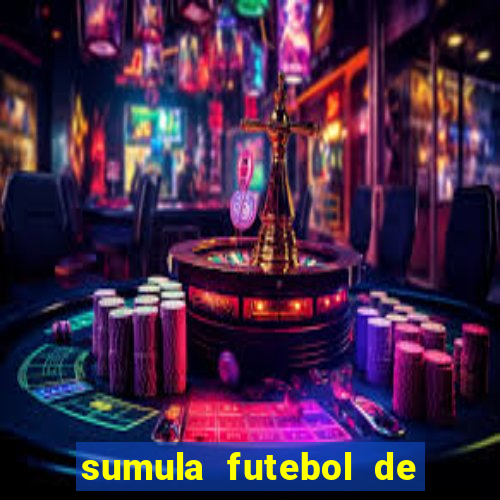 sumula futebol de campo word