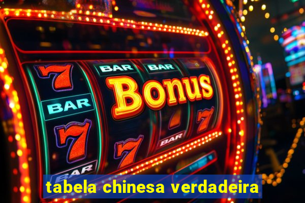 tabela chinesa verdadeira