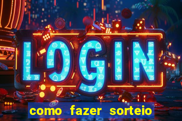 como fazer sorteio de cores online