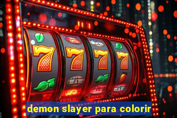 demon slayer para colorir