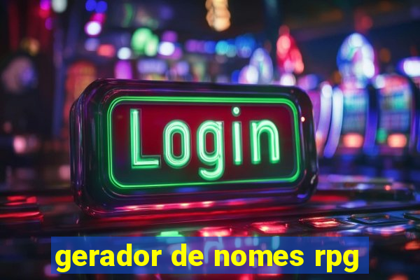 gerador de nomes rpg