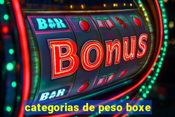 categorias de peso boxe