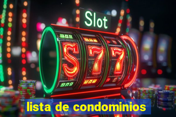 lista de condominios